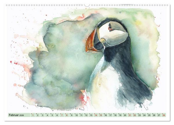 Produktbild: Faszination V&ouml;gel im Aquarell - Expressionistische Kunst von Doris Kr&uuml;ger (Wandkalender 2026 DIN A2 quer), CALVENDO Monatskalender