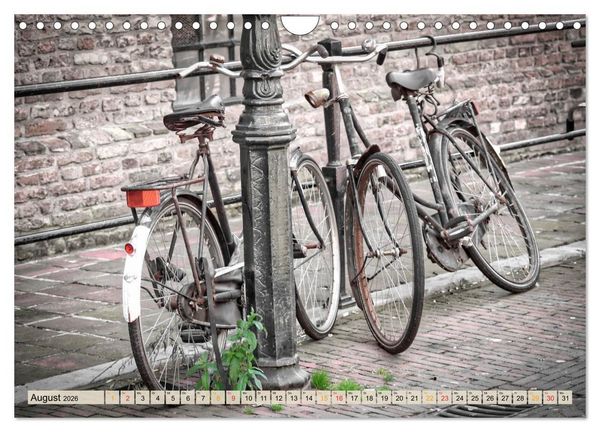 Produktbild: Fahrrad Alltag - Film Noir Style (Wandkalender 2026 DIN A4 quer), CALVENDO Monatskalender