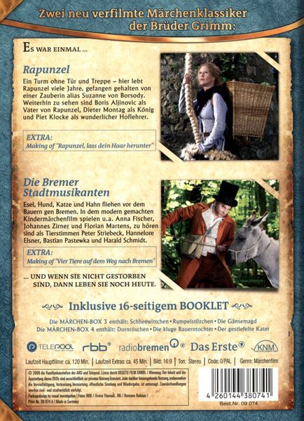 Produktbild: 6 auf einen Streich - M&auml;rchen-Box Vol. 5: Rapunzel/Die Bremer Stadtmusikanten [2 DVDs]
