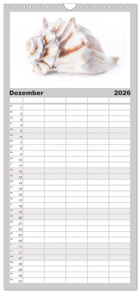 Produktbild: Familienplaner 2026 - my.LIFESTYLE - Leben in Wei&szlig; mit 5 Spalten (Wandkalender, 21 x 45 cm) CALVENDO