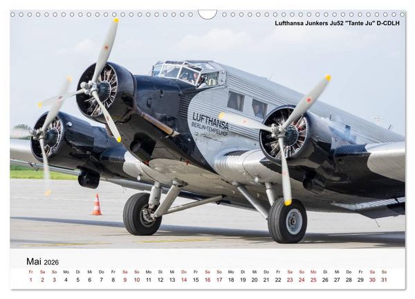 Produktbild: Sch&ouml;nheiten der Luftfahrt 2026 (Wandkalender 2026 DIN A3 quer), CALVENDO Monatskalender