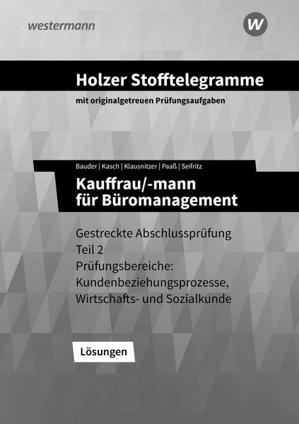 Produktbild: Holzer Stofftelegramme Baden-W&uuml;rttemberg &ndash; Kauffrau/-mann f&uuml;r B&uuml;romanagement