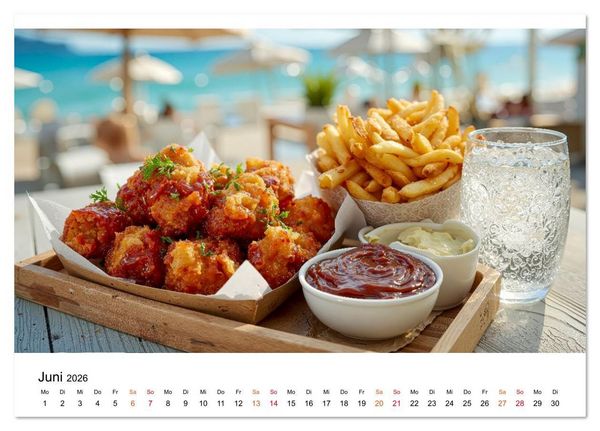 Produktbild: Fastfood einfach lecker (Tischkalender 2026 DIN A5 quer), CALVENDO Monatskalender