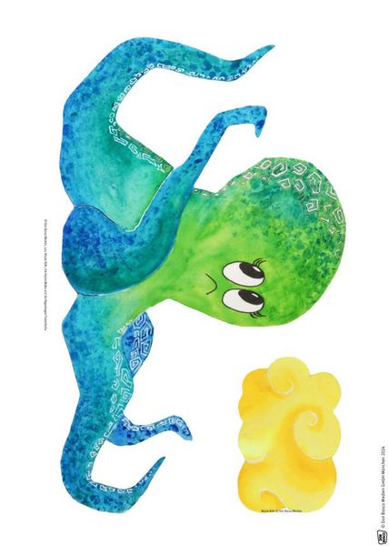 Produktbild: Die kleine Wolke und die Regenbogen-Tintenfische. Erz&auml;hlschienen-Figurenset
