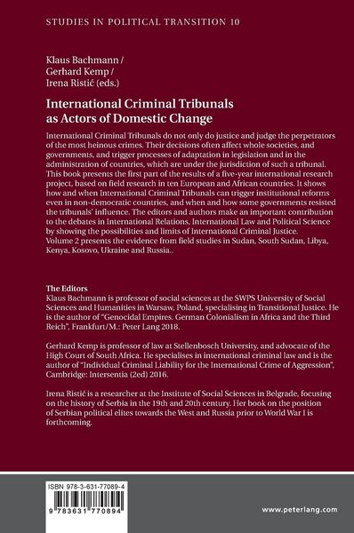 Produktbild: International Criminal Tribunals as Actors of Domestic Change.