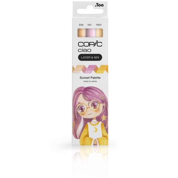 Produktbild: Copic Marker Set Ciao LAYER&MIX Sunset Palette 3 St&uuml;ck Faltschachtel