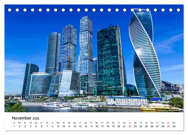 Produktbild: Moskau City (Tischkalender 2026 DIN A5 quer), CALVENDO Monatskalender