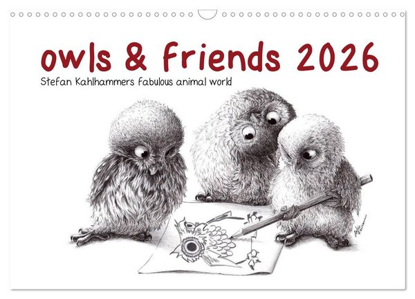 Produktbild: owls & friends 2026 (Wall Calendar 2026 DIN A3 landscape), CALVENDO 12 Month Wall Calendar
