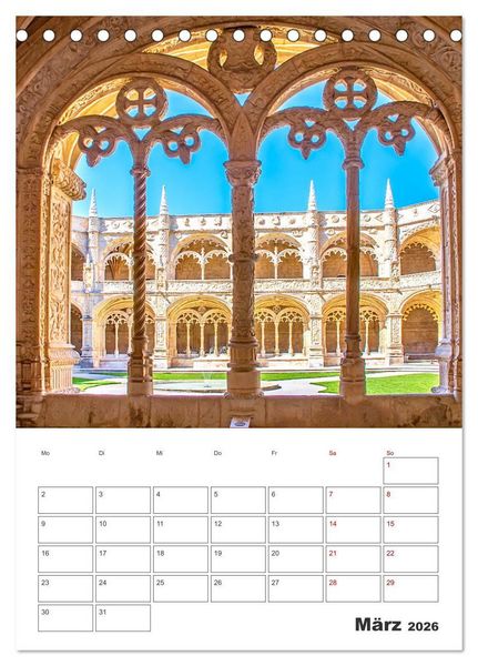 Produktbild: Lissabon - ein Traumreiseziel (Tischkalender 2026 DIN A5 hoch), CALVENDO Monatskalender