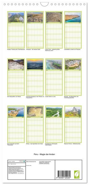 Produktbild: Familienplaner 2027 - Peru - Magie der Anden mit 5 Spalten (Wandkalender, 21 x 45 cm) CALVENDO