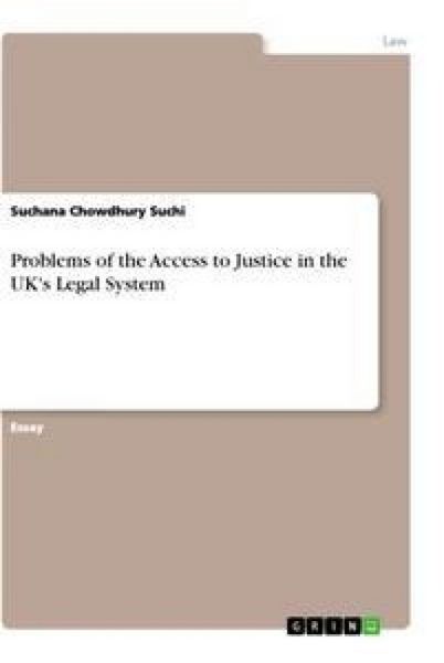 Produktbild: Problems of the Access to Justice in the UK's Legal System