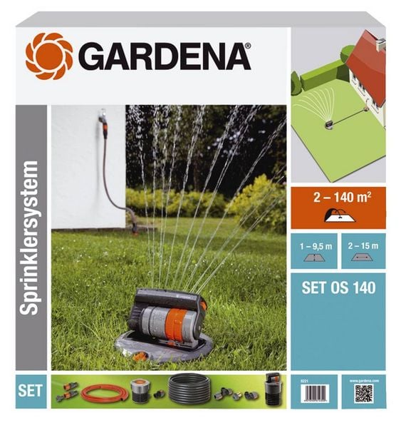 Produktbild: Gardena 08221-20 OS 140 Versenk-Viereckregner Komplett-Set 2 - 140m&sup2;
