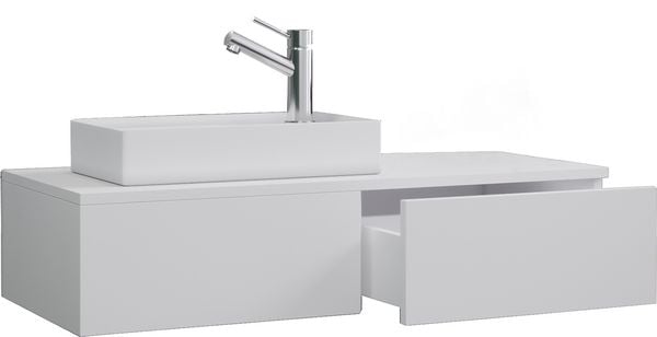 Produktbild: 2-tlg. G&auml;ste WC Waschplatz Waschtisch schmal Gudas