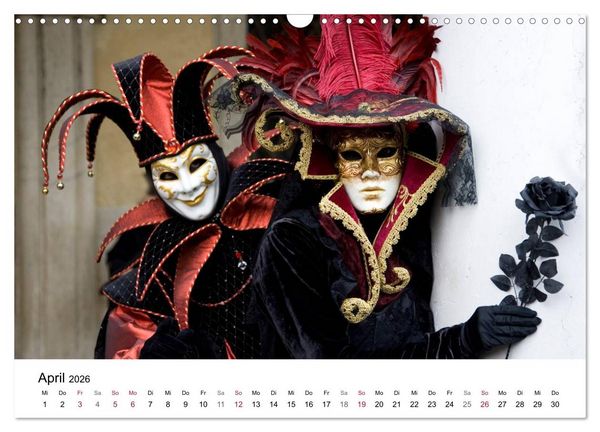 Produktbild: Carnevale di Venezia 2026 (Wandkalender 2026 DIN A3 quer), CALVENDO Monatskalender