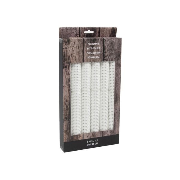 neuetischkultur Tischsets 6er Set Polyester 30x45 weiß Tischsets 6er Set Polyester 30x45 weiß