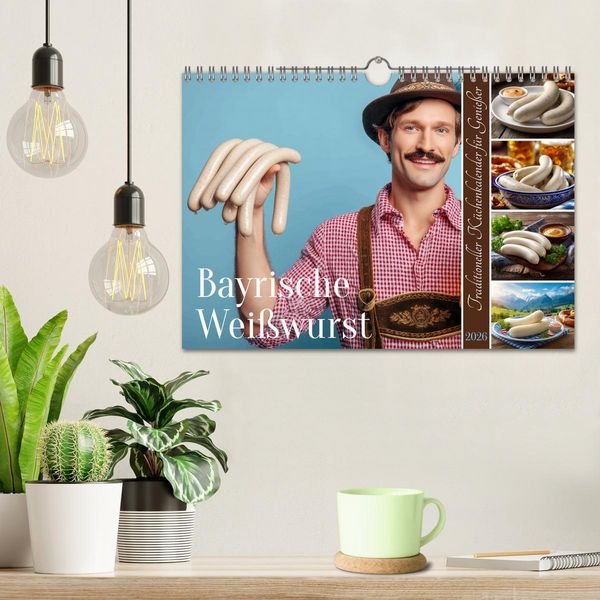 Produktbild: Bayrische Wei&szlig;wurst - Traditioneller K&uuml;chenkalender f&uuml;r Genie&szlig;er (Wandkalender 2026 DIN A4 quer), CALVENDO Monatskalender