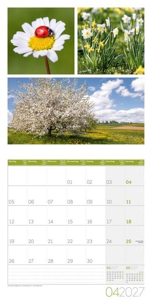 Produktbild: Colours of Nature Kalender 2027 - 30x30 - Art12
