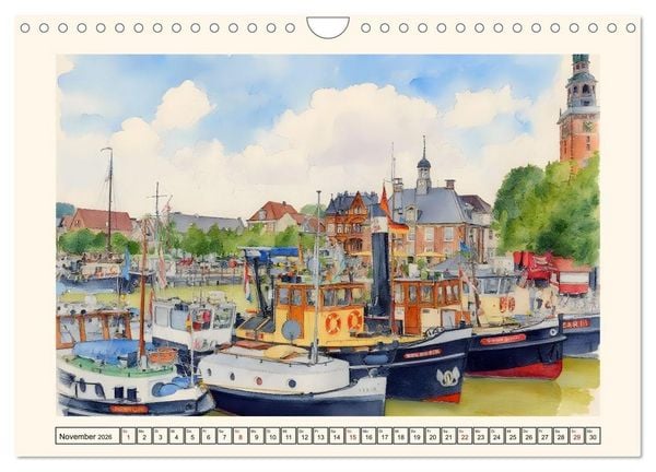 Produktbild: Herz Ostfrieslands - Zauberhaftes Leer (Wandkalender 2026 DIN A4 quer), CALVENDO Monatskalender