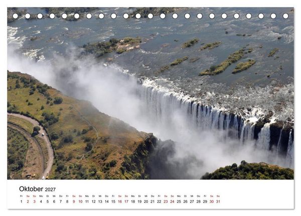Produktbild: Weltnaturerbe Victoriaf&auml;lle - Der Rauch, der donnert (Tischkalender 2027 DIN A5 quer), CALVENDO Monatskalender