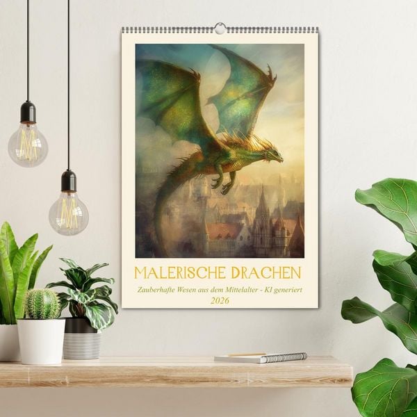 Produktbild: Malerische Drachen (Wandkalender 2026 DIN A2 hoch), CALVENDO Monatskalender