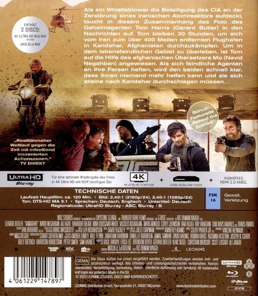 Produktbild: Kandahar (4K Ultra HD) (+ Blu-ray)