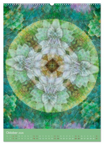 Produktbild: Meditative Pflanzenmandalas (hochwertiger Premium Wandkalender 2026 DIN A2 hoch), Kunstdruck in Hochglanz