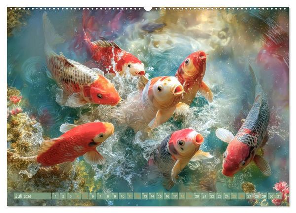 Produktbild: Kois - Ein Juwel unter Fischen (hochwertiger Premium Wandkalender 2026 DIN A2 quer), Kunstdruck in Hochglanz