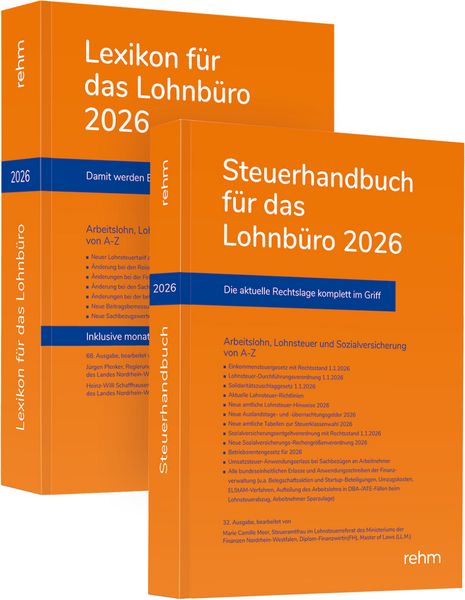 Produktbild: Buchpaket Lexikon f&uuml;r das Lohnb&uuml;ro und Steuerhandbuch 2026