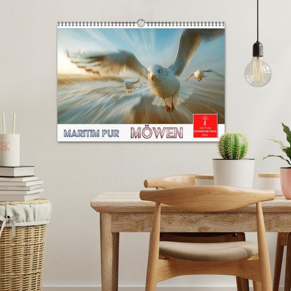 Produktbild: Maritim pur - M&ouml;wen (Wandkalender 2026 DIN A3 quer), CALVENDO Monatskalender