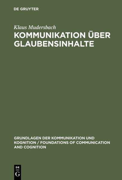 Produktbild: Kommunikation &uuml;ber Glaubensinhalte