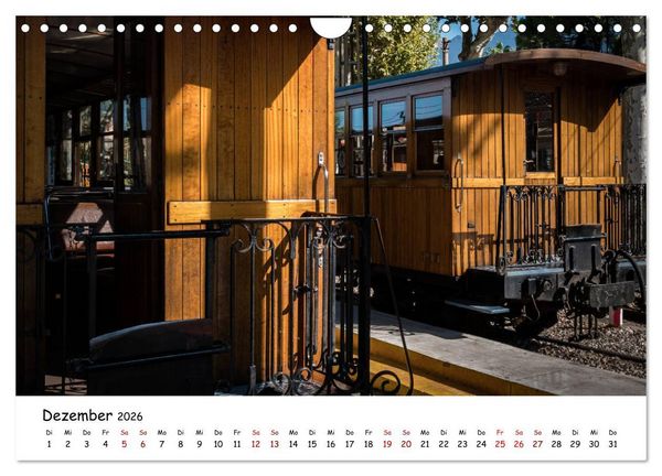 Produktbild: Die Schienen von Soller und Port de Soller (Wandkalender 2026 DIN A4 quer), CALVENDO Monatskalender