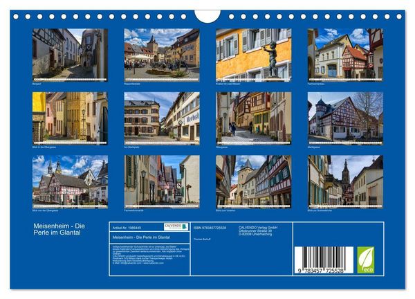 Produktbild: Meisenheim - Die Perle im Glantal (Wandkalender 2026 DIN A4 quer), CALVENDO Monatskalender