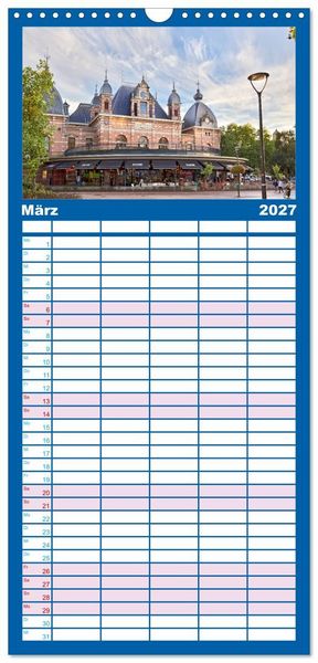 Produktbild: Familienplaner 2027 - ARNHEM mit 5 Spalten (Wandkalender, 21 x 45 cm) CALVENDO