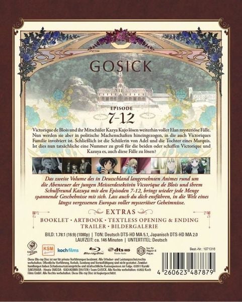 Produktbild: Gosick Vol. 2 (Ep. 7-12)