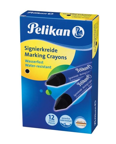 Produktbild: Pelikan Signierkreide f&uuml;r rauhe Untergr&uuml;nde Schachtel, 12er Set, schwarz