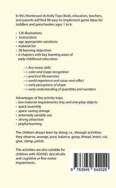 Produktbild: 90 Montessori Activity Trays. Fine Motor Skills, Concentration, Logic and Numbers