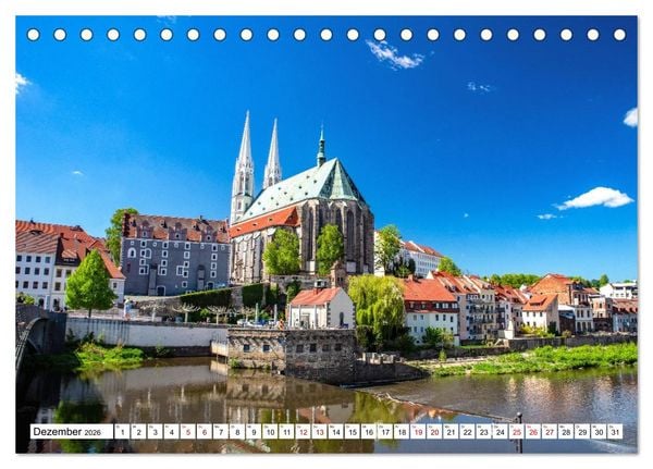 Produktbild: G&ouml;rlitz - Europas verborgene Sch&ouml;nheit an der Nei&szlig;e (Tischkalender 2026 DIN A5 quer), CALVENDO Monatskalender
