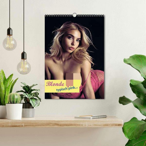 Produktbild: Blonde Girls typisch pink (Wandkalender 2026 DIN A3 hoch), CALVENDO Monatskalender