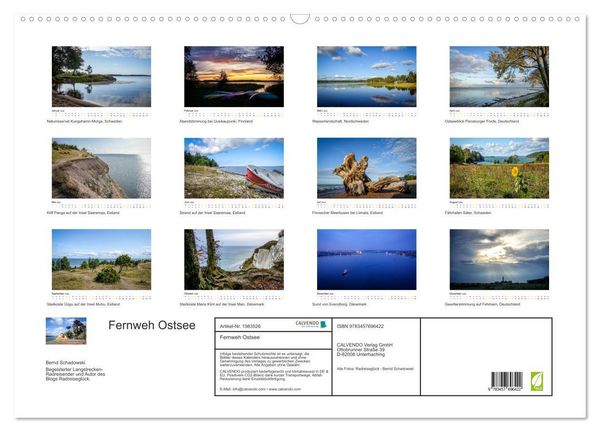 Produktbild: Fernweh Ostsee (Wandkalender 2026 DIN A2 quer), CALVENDO Monatskalender