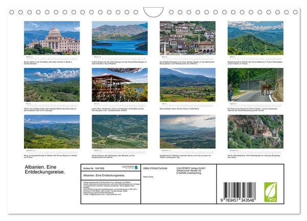 Produktbild: Albanien. Eine Entdeckungsreise. (Wandkalender 2026 DIN A4 quer), CALVENDO Monatskalender