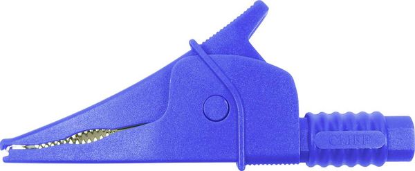 Cliff Croc Clip Sicherheits-Abgreifklemme Steckanschluss 4mm CAT III 1000V Blau