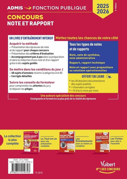 Produktbild: Note et Rapport: Methode et Entrainement Intensif: 40 Annales