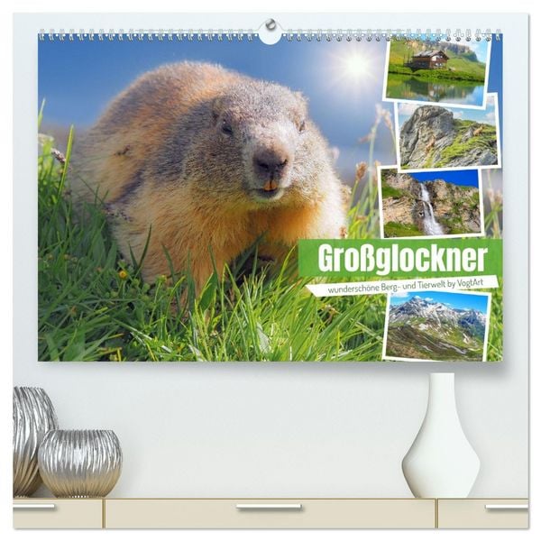 Produktbild: Gro&szlig;glockner wundersch&ouml;ne Berg- und Tierwelt (hochwertiger Premium Wandkalender 2026 DIN A2 quer), Kunstdruck in Hochglanz