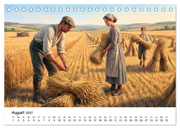 Produktbild: Zwischen Feld und Hof - Landleben vor &uuml;ber hundert Jahren (Tischkalender 2027 DIN A5 quer), CALVENDO Monatskalender