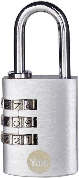 Produktbild: YALE Y151B/30/125/1 Vorh&auml;ngeschloss 30mm Silber Zahlenschloss