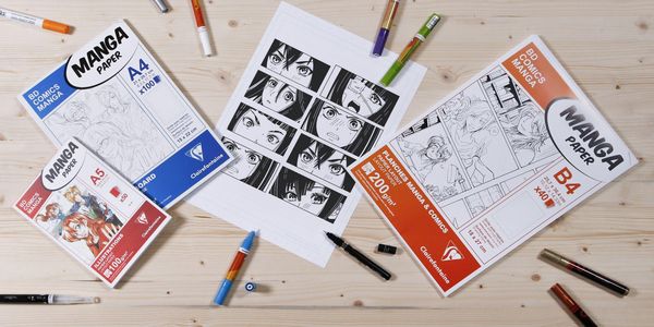 Produktbild: Manga-Block f&uuml;r Storyboard A4 100 Blatt 55g, mit einfachem Raster