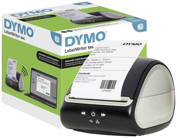 DYMO Labelwriter 5XL Etiketten-Drucker Thermodirekt 300 x 300 dpi Etikettenbreite (max.): 104 mm USB