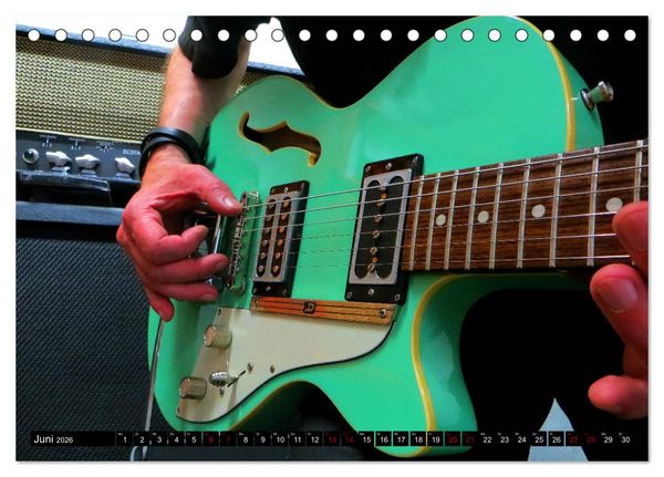Produktbild: Gitarren und Amps - abgerockt (Tischkalender 2026 DIN A5 quer), CALVENDO Monatskalender