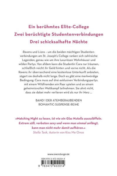 Produktbild: Matching Night, Band 1: K&uuml;sst du den Feind? (Gewinner des Lovelybooks-Leserpreises 2021)