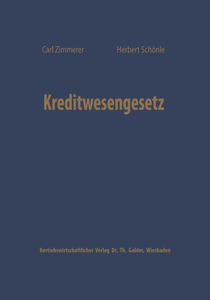 Produktbild: Kreditwesengesetz